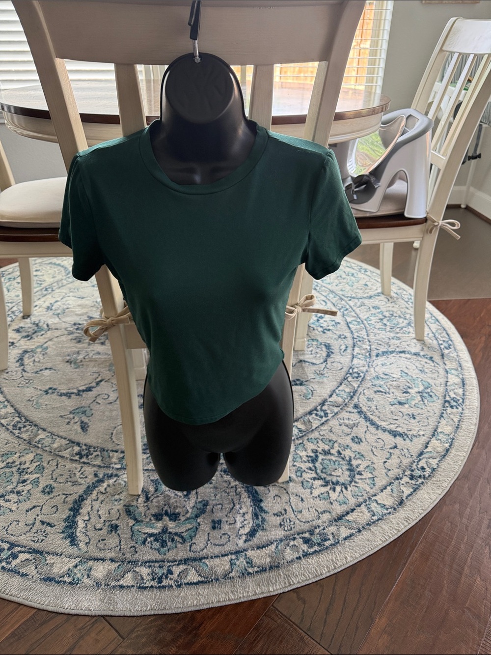 Women's Crewneck Short Sleeve Tee - Dark Green